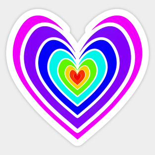 Rosy Heart (Rainbow 1) Sticker